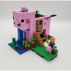 Lego Minecraft Set 21170, The Pig House, Creeper & Alex, Missing 2 pieces *READ